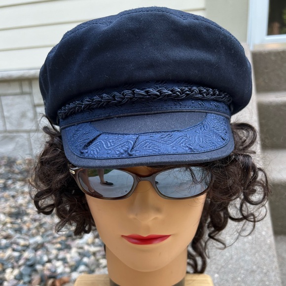 Dorfman Pacific Reformation Fiddler Cap | Navy—Blue Textured Ribbon & Cord—M/L - Picture 3 of 17